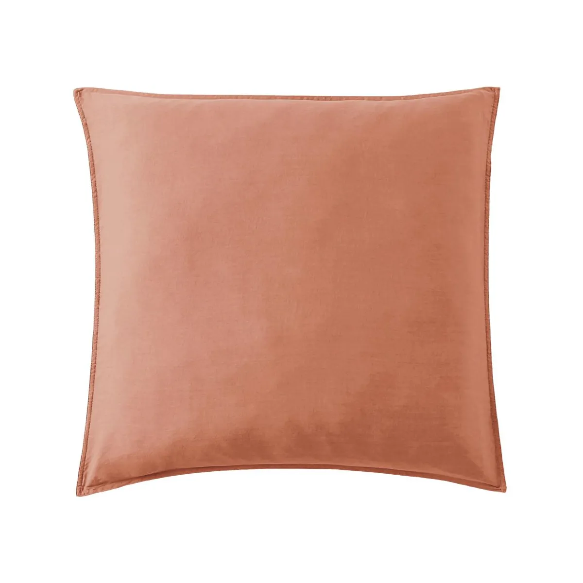 EMINZA Taie d'oreiller carrée lyocell Tencel™ lavé (63 x 63 cm) Olivia Terracotta