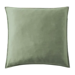 EMINZA Taie d'oreiller carrée lyocell Tencel™ lavé (80 x 80 cm) Olivia Vert romarin