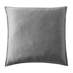 EMINZA Taie d'oreiller carrée lyocell Tencel™ lavé (80 x 80 cm) Olivia granit Gris Outlet
