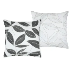 STOF Taie d'oreiller carrée percale de coton (63 x 63 cm) Matisse e Gris Discount