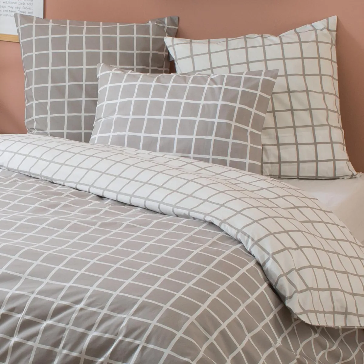 TRADILINGE Taie d'oreiller carrée percale de coton (65 x 65 cm) Max e Gris Online