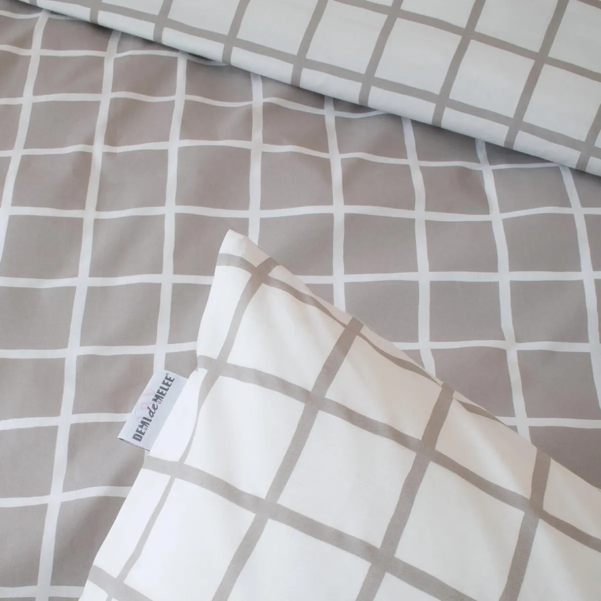 TRADILINGE Taie d'oreiller carrée percale de coton (65 x 65 cm) Max e Gris Online