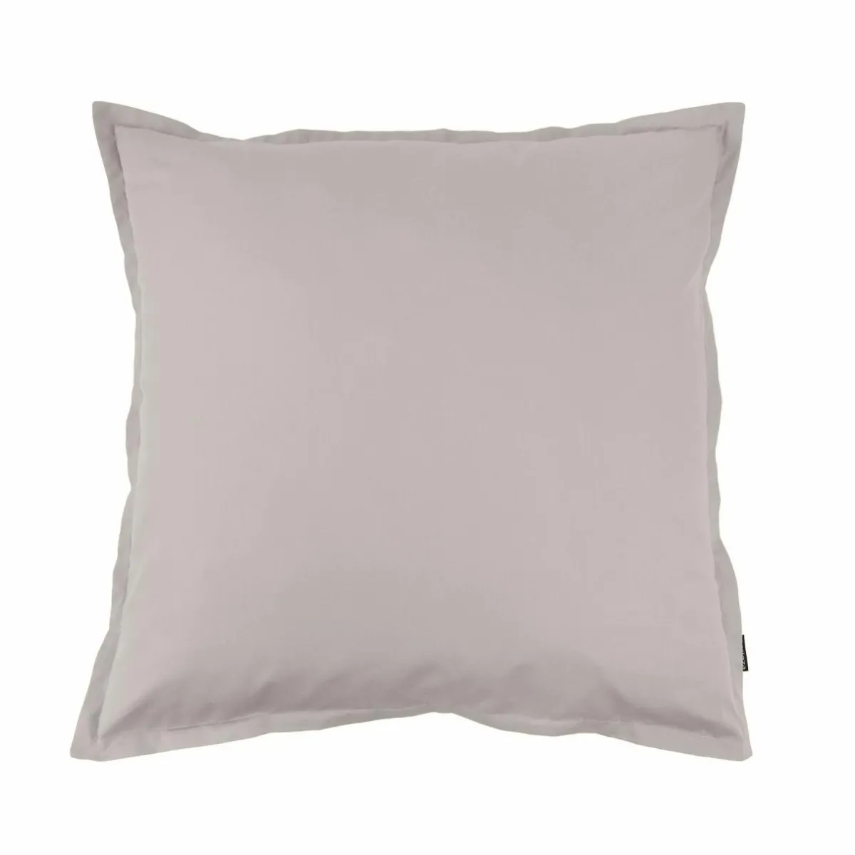 EMINZA Taie d'oreiller carrée percale de coton (65 x 65 cm) Cali Gris clair