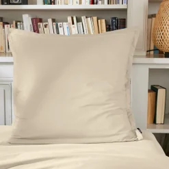EMINZA Taie d'oreiller carrée percale de coton (80 x 80 cm) Cali Beige Sale