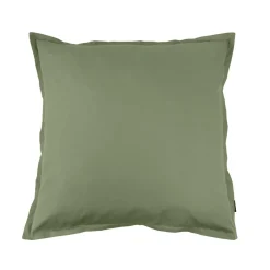 EMINZA Taie d'oreiller carrée percale de coton (65 x 65 cm) Cali Vert romarin Online