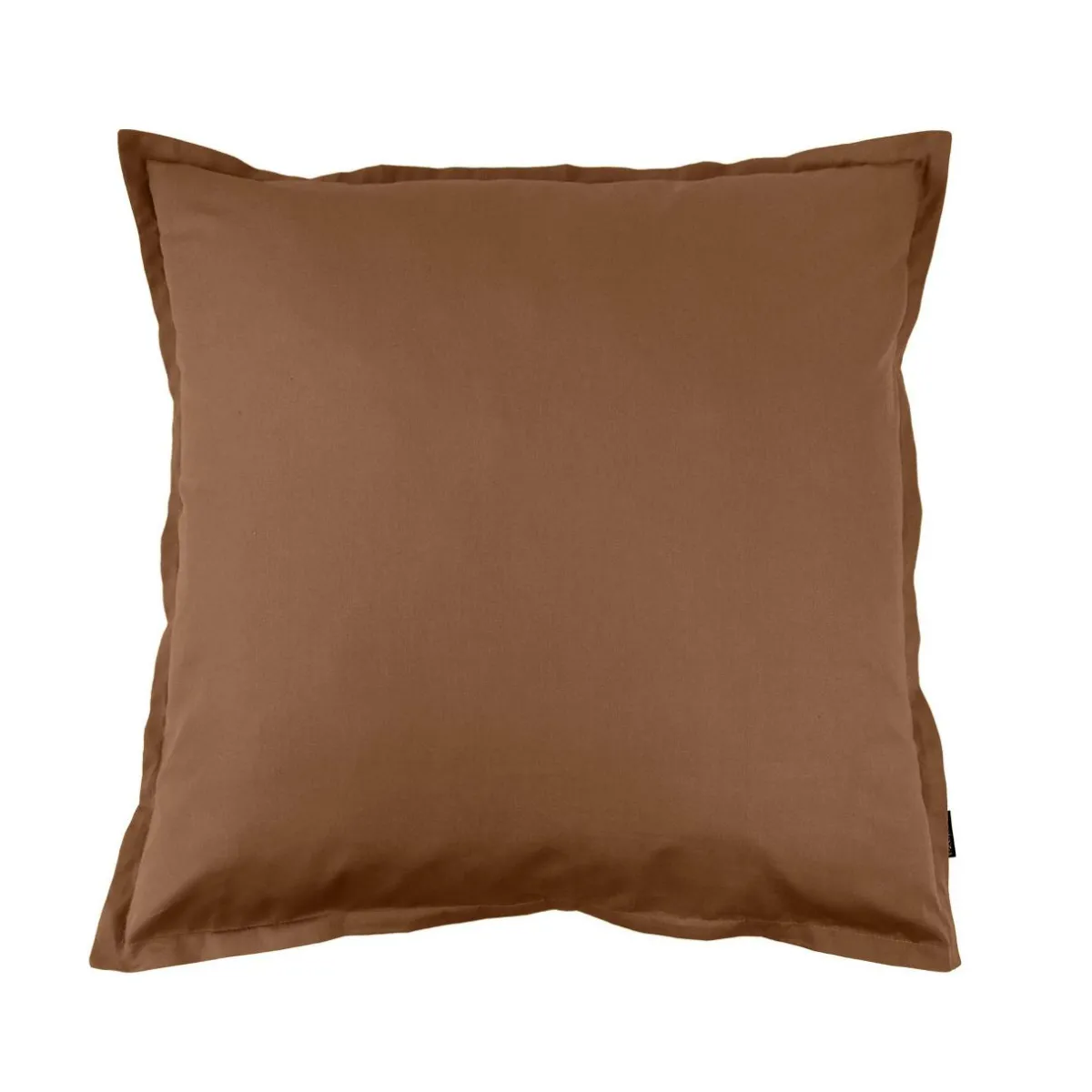 EMINZA Taie d'oreiller carrée percale de coton (65 x 65 cm) Cali Marron Chocolat