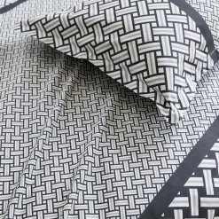 TRADILINGE Taie d'oreiller carrée percale de coton (65 x 65 cm) Riviera e Gris
