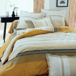 TRADILINGE Taie d'oreiller carrée percale de coton (65 x 65 cm) Marlow Jaune Best