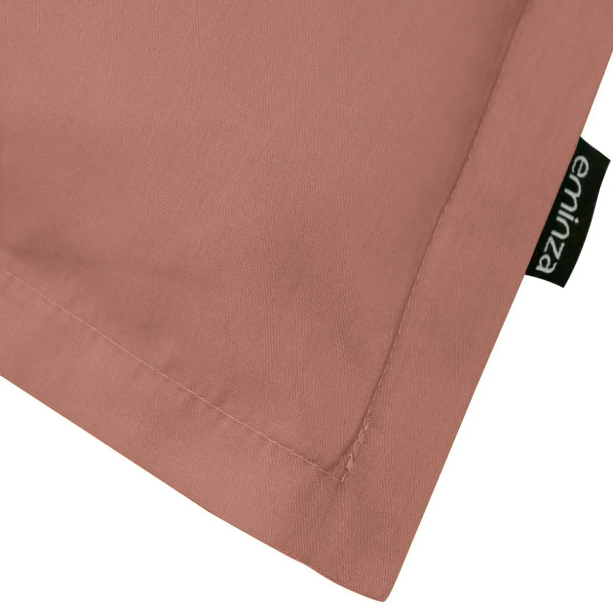 EMINZA Taie d'oreiller carrée percale de coton (80 x 80 cm) Cali Bois de rose Rose clair