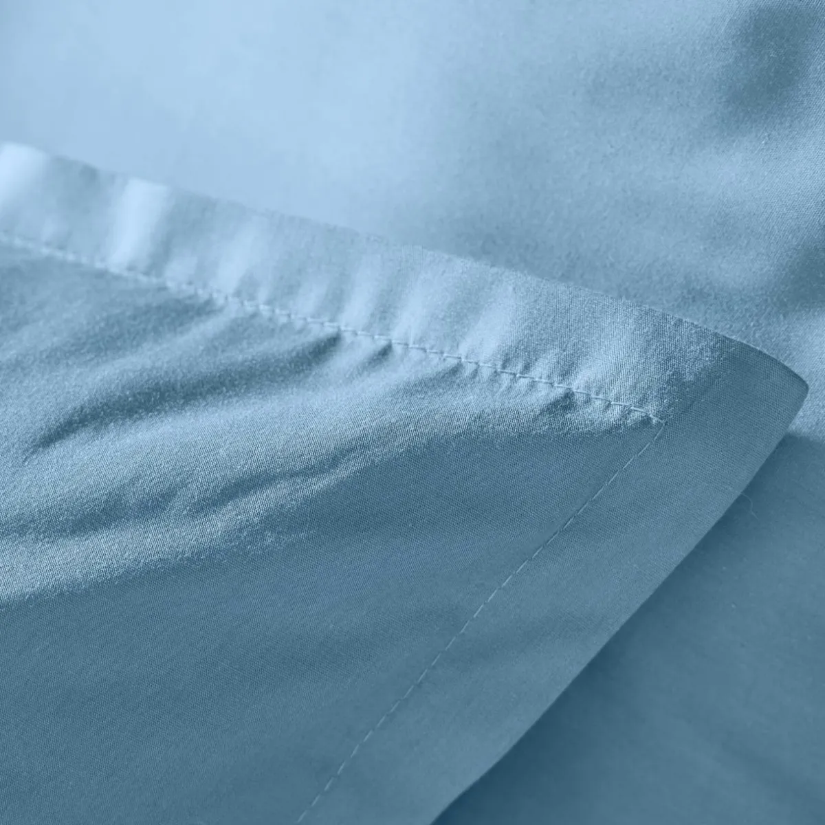 EMINZA Taie d'oreiller carrée percale de coton (80 x 80 cm) Cali Bleu Ciel Hot