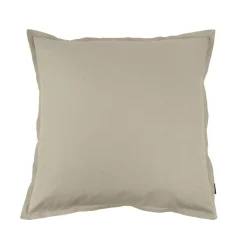 EMINZA Taie d'oreiller carrée percale de coton (65 x 65 cm) Cali Taupe New
