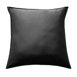 EMINZA Taie d'oreiller carrée satin de bambou (80 x 80 cm) Sienna Noir Best