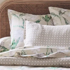 TRADILINGE Taie d'oreiller carrée satin de coton (65 x 65 cm) Voyage e Vert Hot