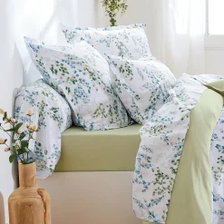 TRADILINGE Taie d'oreiller carrée satin de coton (65 x 65 cm) Angèle Vert tilleul Discount
