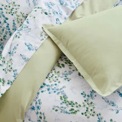 TRADILINGE Taie d'oreiller carrée satin de coton (65 x 65 cm) Angèle Vert tilleul Discount