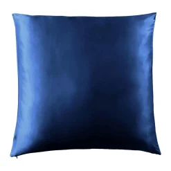 EMINZA Taie d'oreiller carrée soie de mûrier (80 x 80 cm) Mizuki Bleu marine Clearance