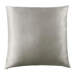 EMINZA Taie d'oreiller carrée soie de mûrier (80 x 80 cm) Mizuki Gris clair Online