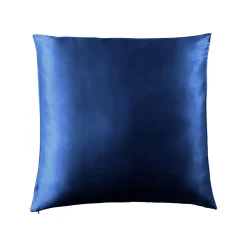 EMINZA Taie d'oreiller carrée soie de mûrier (63 x 63 cm) Mizuki Bleu marine Clearance