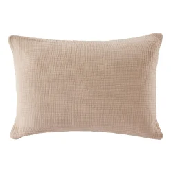 EMINZA Taie d'oreiller quadruple gaze de coton (50 x 80 cm) Victoria x Gaïa Ficelle Clearance