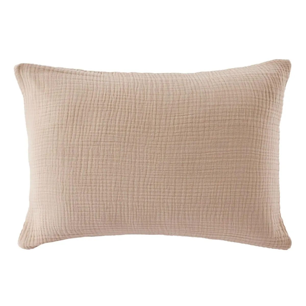EMINZA Taie d'oreiller quadruple gaze de coton (50 x 80 cm) Victoria x Gaïa Ficelle Clearance