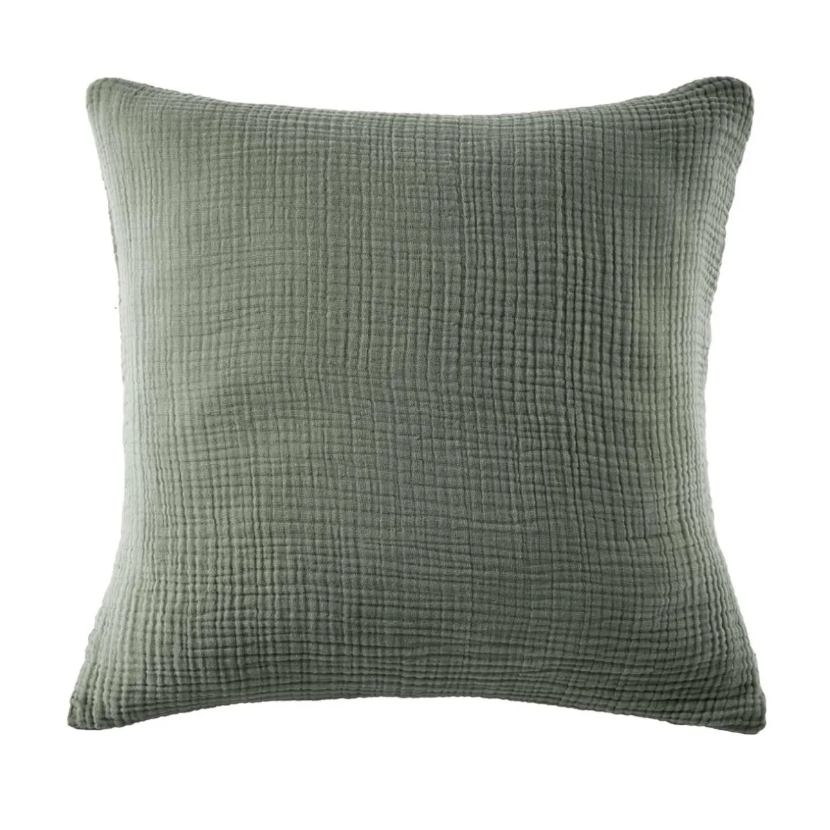 EMINZA Taie d'oreiller quadruple gaze de coton (80 x 80 cm) Victoria x Gaïa Vert romarin Online