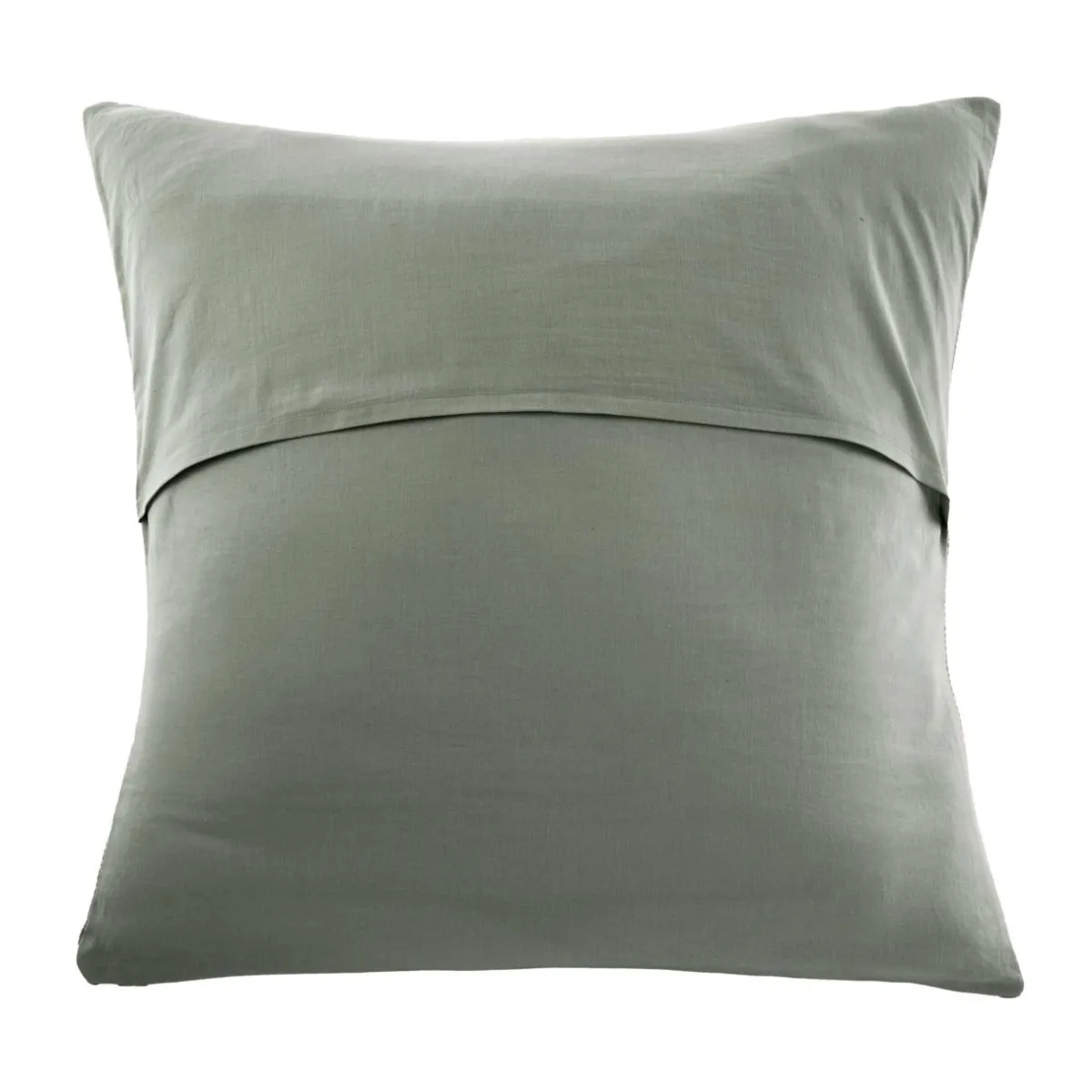 EMINZA Taie d'oreiller quadruple gaze de coton (60 x 60 cm) Victoria x Gaïa Vert romarin Discount