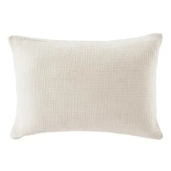EMINZA Taie d'oreiller quadruple gaze de coton (50 x 70 cm) Victoria x Gaïa pampa Beige Clearance
