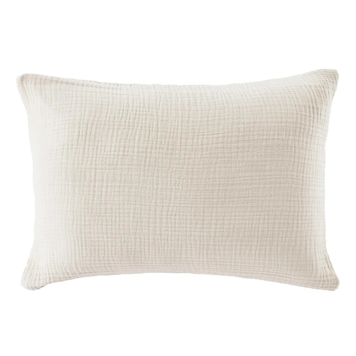 EMINZA Taie d'oreiller quadruple gaze de coton (50 x 70 cm) Victoria x Gaïa pampa Beige Clearance