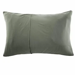 EMINZA Taie d'oreiller quadruple gaze de coton (50 x 80 cm) Victoria x Gaïa Vert romarin Outlet