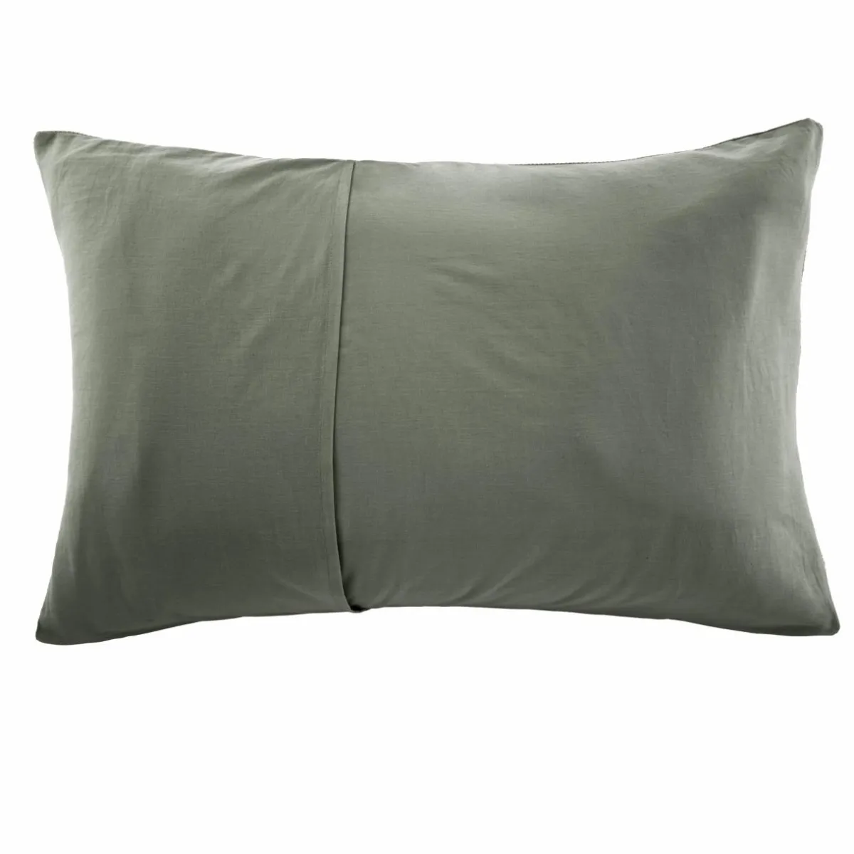 EMINZA Taie d'oreiller quadruple gaze de coton (50 x 80 cm) Victoria x Gaïa Vert romarin Outlet