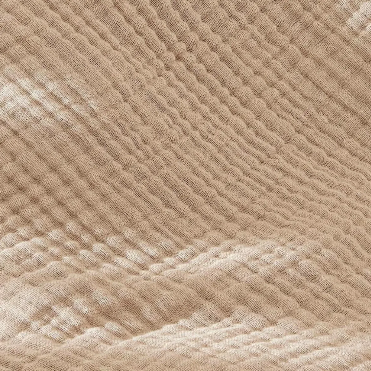EMINZA Taie d'oreiller quadruple gaze de coton (80 x 80 cm) Victoria x Gaïa Ficelle Discount
