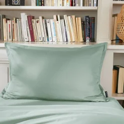 EMINZA Taie d'oreiller rectangulaire percale de coton (50 x 70 cm) Cali Vert Eucalyptus Sale