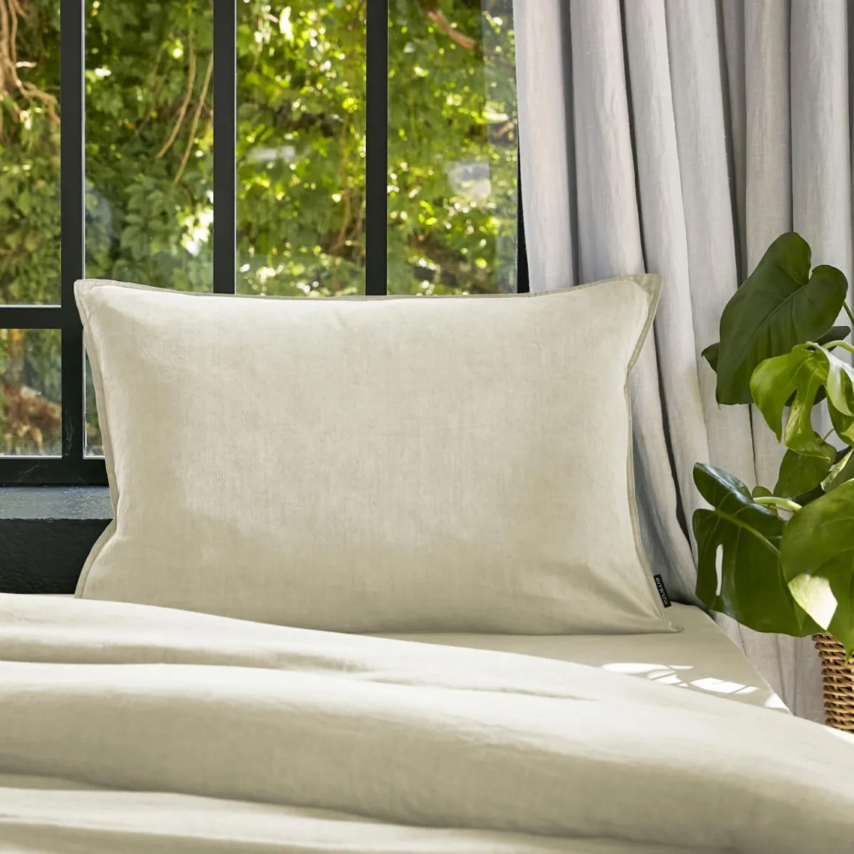 EMINZA Taie d'oreiller rectangulaire lyocell Tencel™ lavé (50 x 70 cm) Olivia pampa Beige Discount