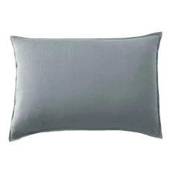 EMINZA Taie d'oreiller rectangulaire lyocell Tencel™ lavé (50 x 70 cm) Olivia stone Bleu Outlet