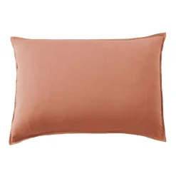 EMINZA Taie d'oreiller rectangulaire lyocell Tencel™ lavé (50 x 80 cm) Olivia Terracotta Outlet