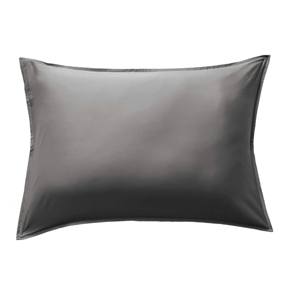 EMINZA Taie d'oreiller rectangulaire satin de bambou (50 x 80 cm) Sienna granit Gris Best