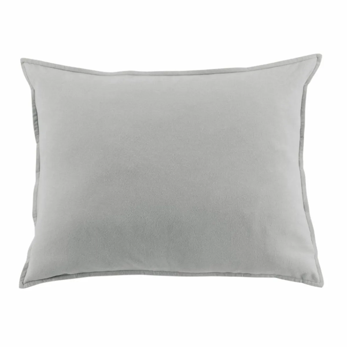 EMINZA Taie d'oreiller rectangulaire flanelle de coton (50 x 70 cm) Nina Gris clair Best