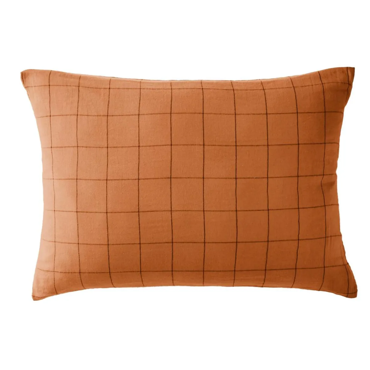 EMINZA Taie d'oreiller rectangulaire gaze de coton (50 x 70 cm) Gaïa Match Abricot Sale