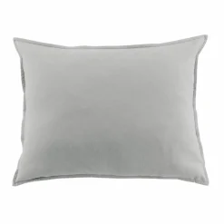 EMINZA Taie d'oreiller rectangulaire flanelle de coton (50 x 80 cm) Nina Gris clair Online