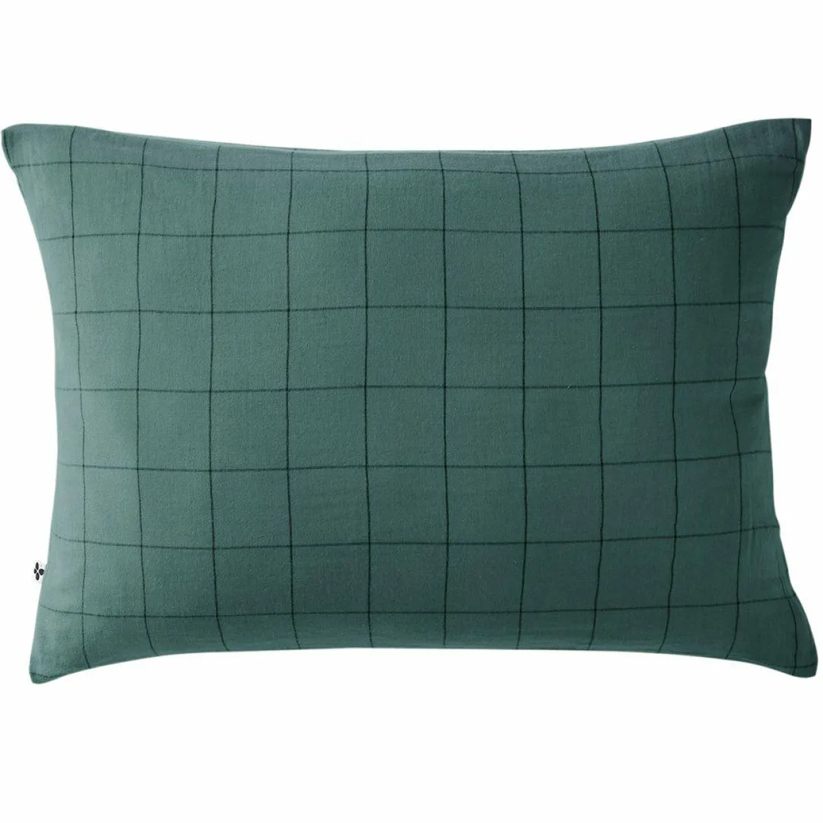 EMINZA Taie d'oreiller rectangulaire gaze de coton (50 x 70 cm) Gaïa Match Bleu canard Discount