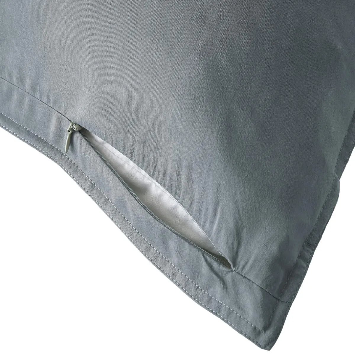 EMINZA Taie d'oreiller rectangulaire lyocell Tencel™ lavé (50 x 80 cm) Olivia stone Bleu Hot