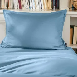 EMINZA Taie d'oreiller rectangulaire percale de coton (50 x 70 cm) Cali Bleu Ciel Clearance