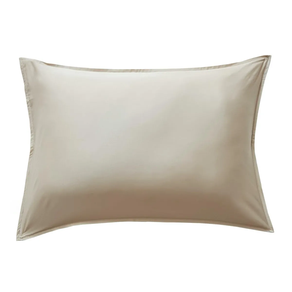 EMINZA Taie d'oreiller rectangulaire satin de bambou (50 x 80 cm) Sienna Beige