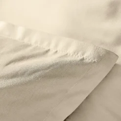 EMINZA Taie d'oreiller rectangulaire percale de coton (50 x 70 cm) Cali Beige Discount