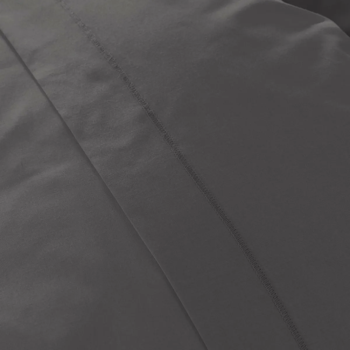 EMINZA Taie d'oreiller rectangulaire percale de coton (80 cm) Cali Gris Anthracite Discount