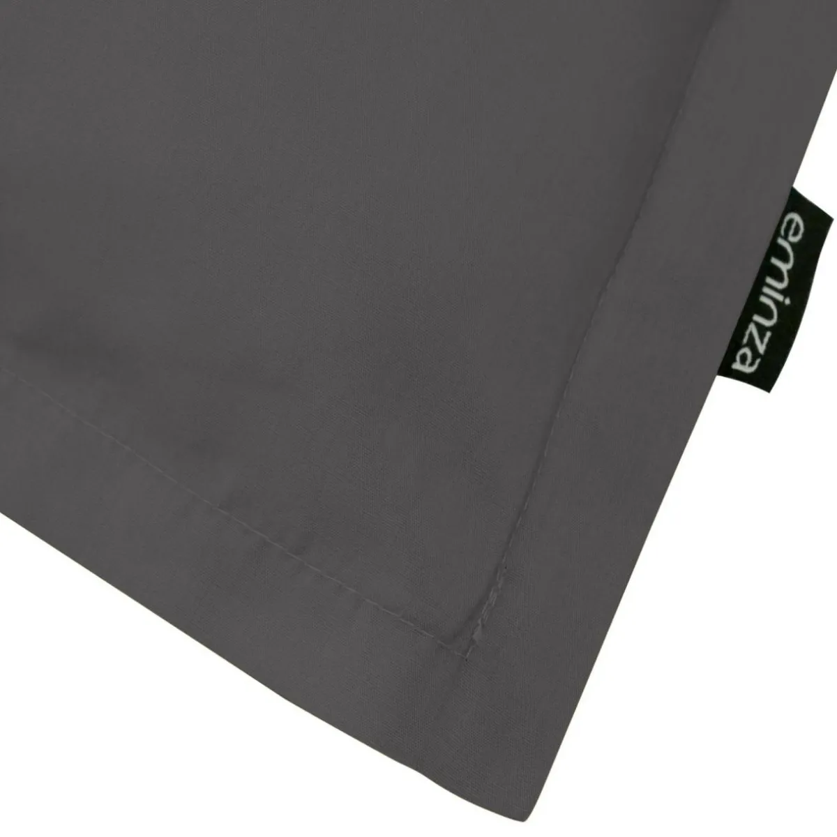EMINZA Taie d'oreiller rectangulaire percale de coton (80 cm) Cali Gris Anthracite Discount