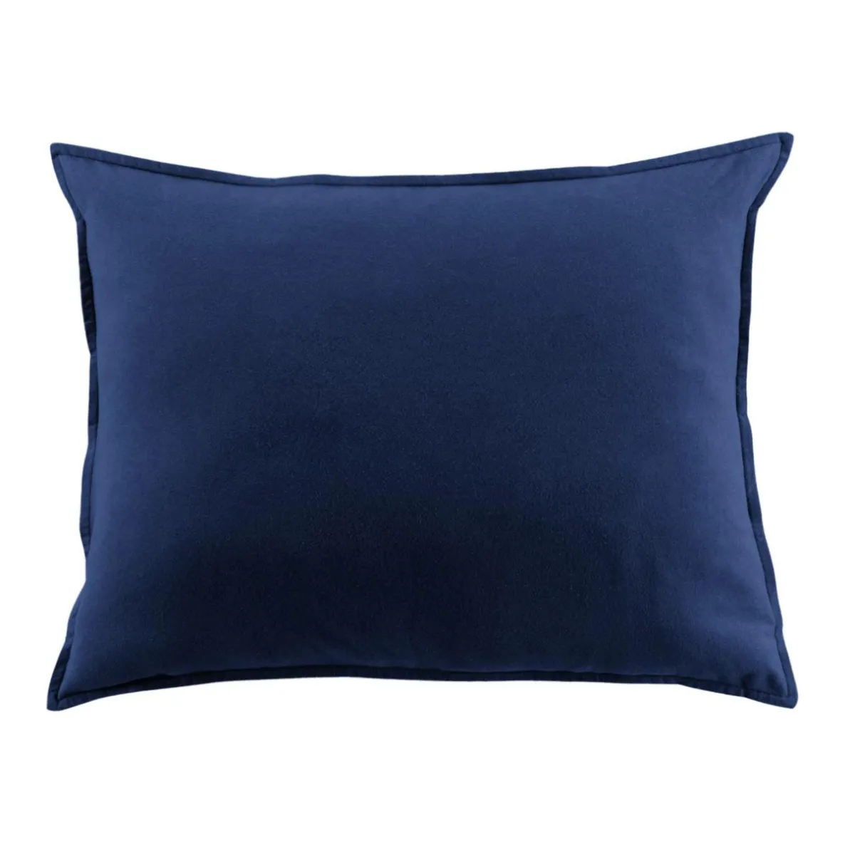 EMINZA Taie d'oreiller rectangulaire flanelle de coton (50 x 70 cm) Nina Bleu nuit Sale