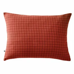 EMINZA Taie d'oreiller rectangulaire gaze de coton (50 x 70 cm) Gaïa Mix Terracotta