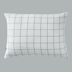 EMINZA Taie d'oreiller rectangulaire gaze de coton (50 x 70 cm) Gaïa Match chantilly Blanc