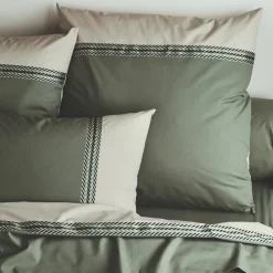 TRADILINGE Taie d'oreiller rectangulaire percale de coton (50 x 70 cm) Noa Vert kaki Online
